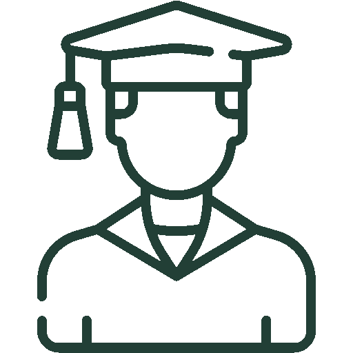 Graduate avatar icon representing business exit education